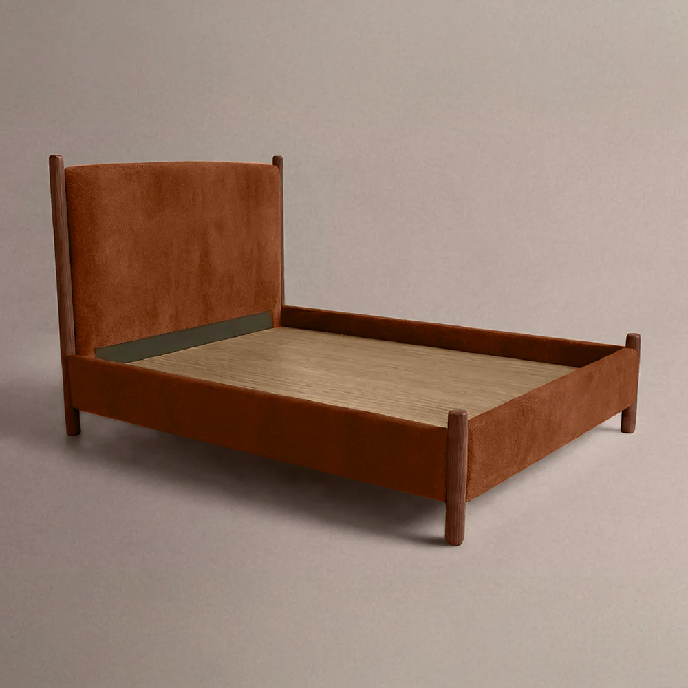 Orra Upholstered Bed - Baked Clay Rust - Image 3