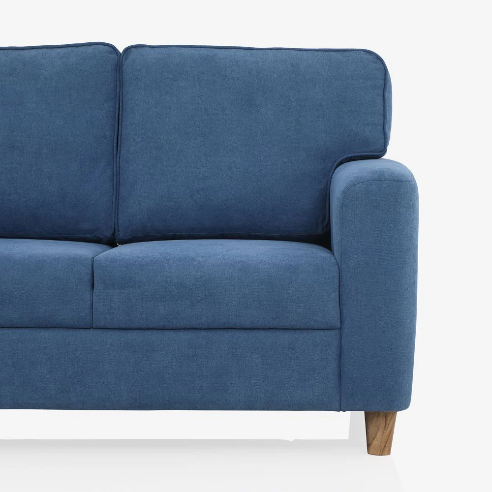 Utopia Blue Fabric 3 Seater Sofa - Image 5