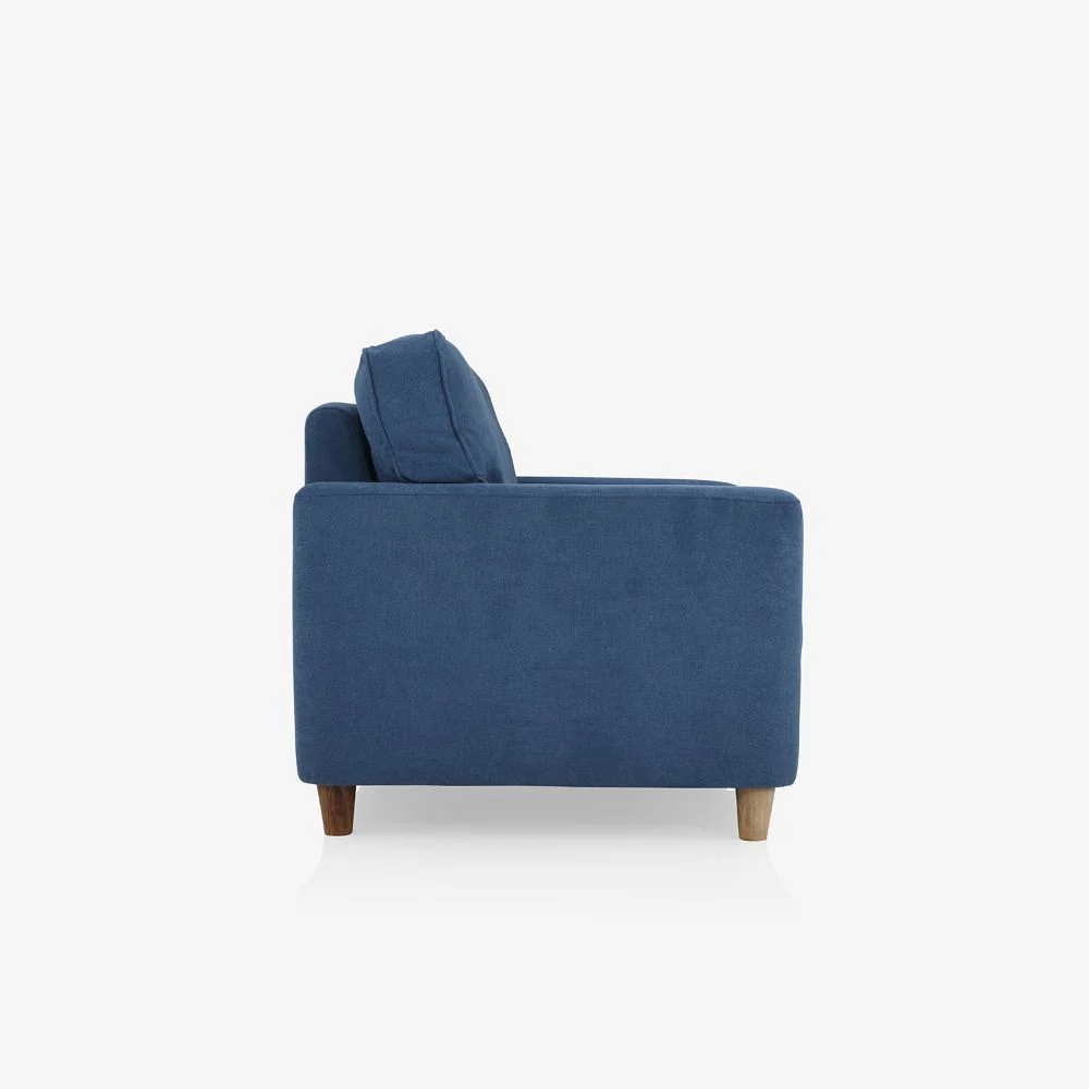 Utopia Blue Fabric 3 Seater Sofa - Image 7