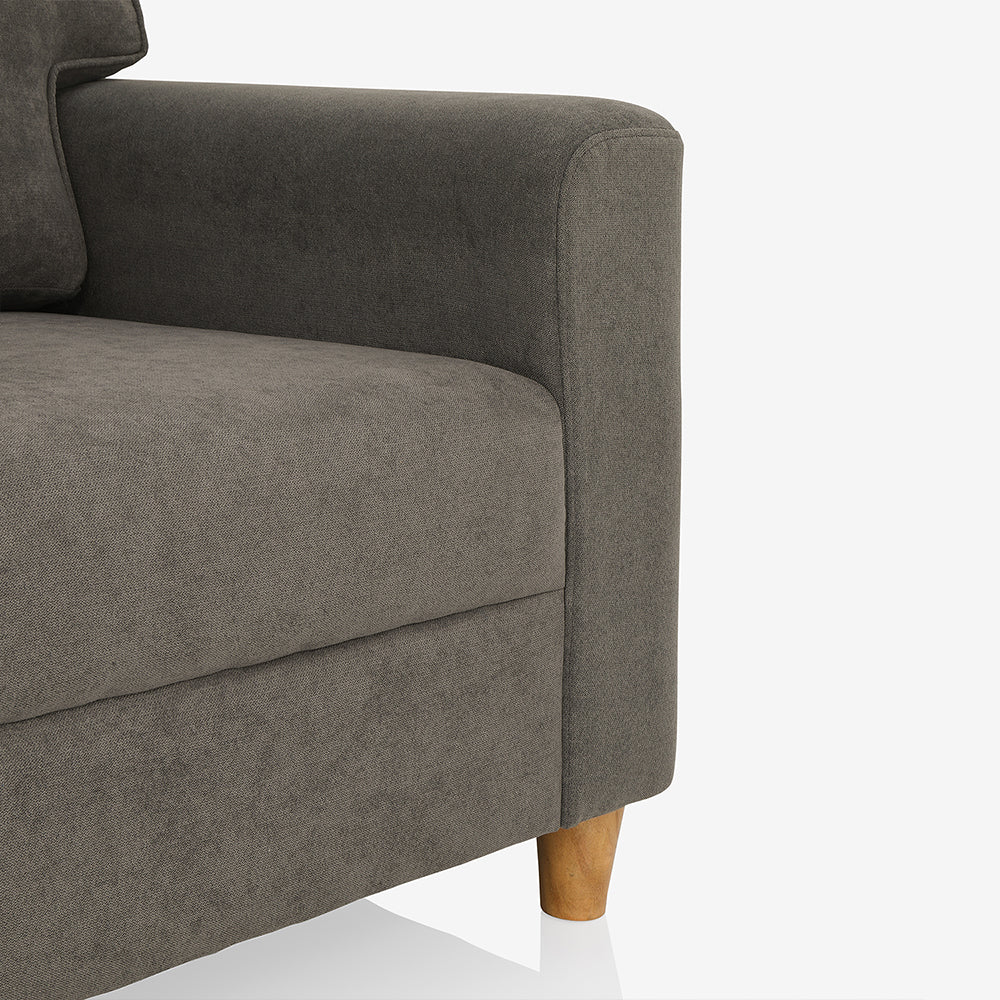 Utopia Grey Fabric 1 seater sofa - Image 5