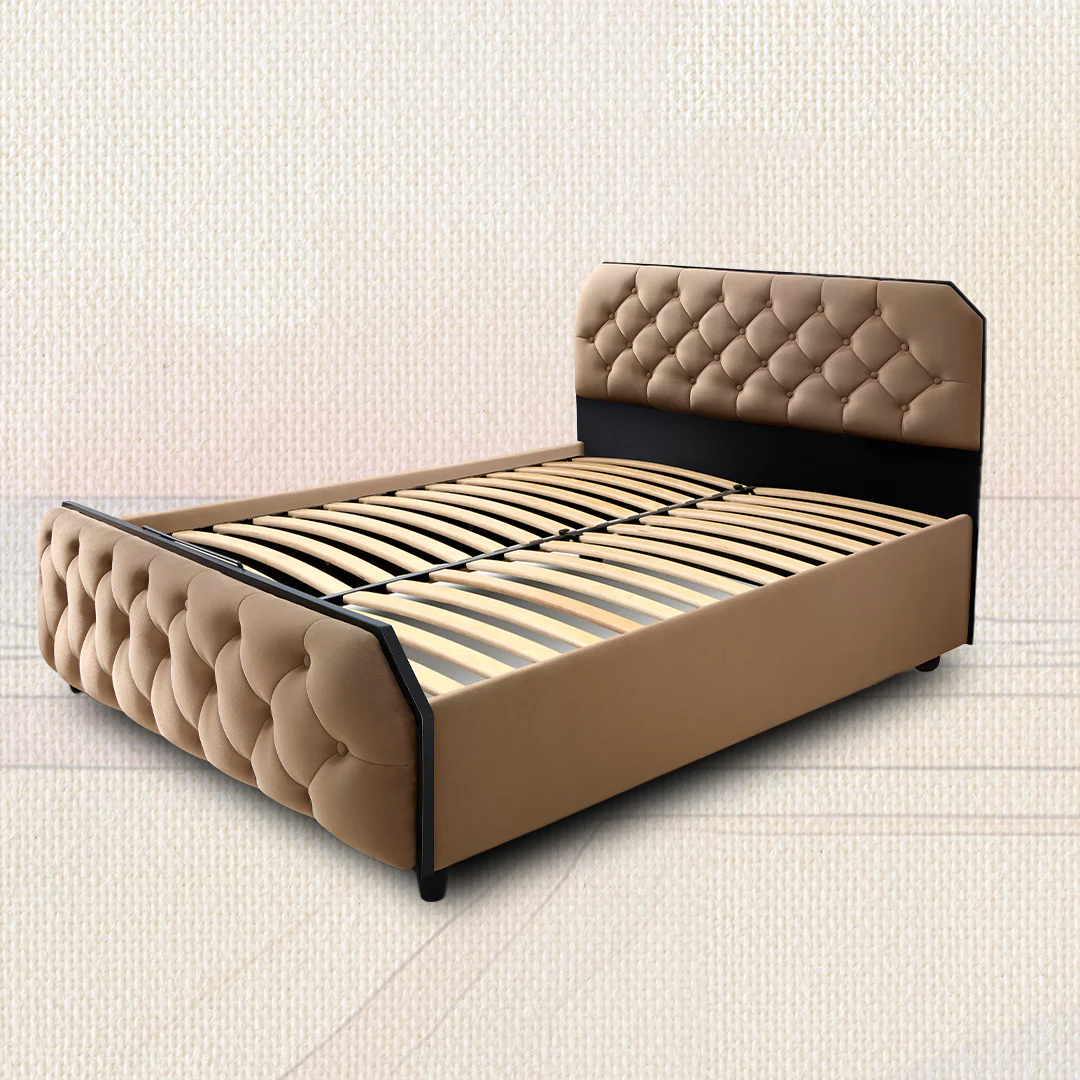 Wave Plus Adjustable Bed Serene Upholstered Bed (Brown)+ Wave Kinect Propel Mattress 8"(20.3cm) - Image 9