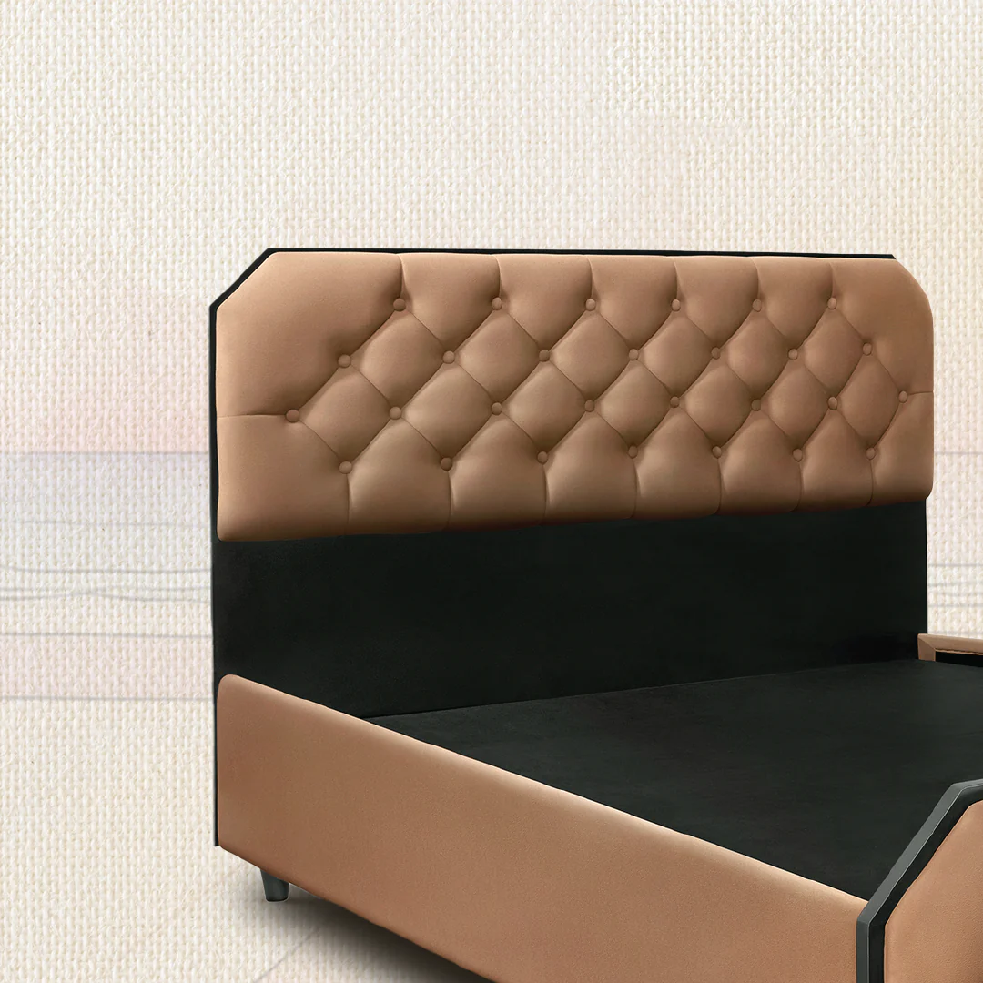 Wave Plus Adjustable Bed Serene Upholstered Bed (Brown)+ Wave Kinect Strength Mattress 8"(20.3cm) - Image 5