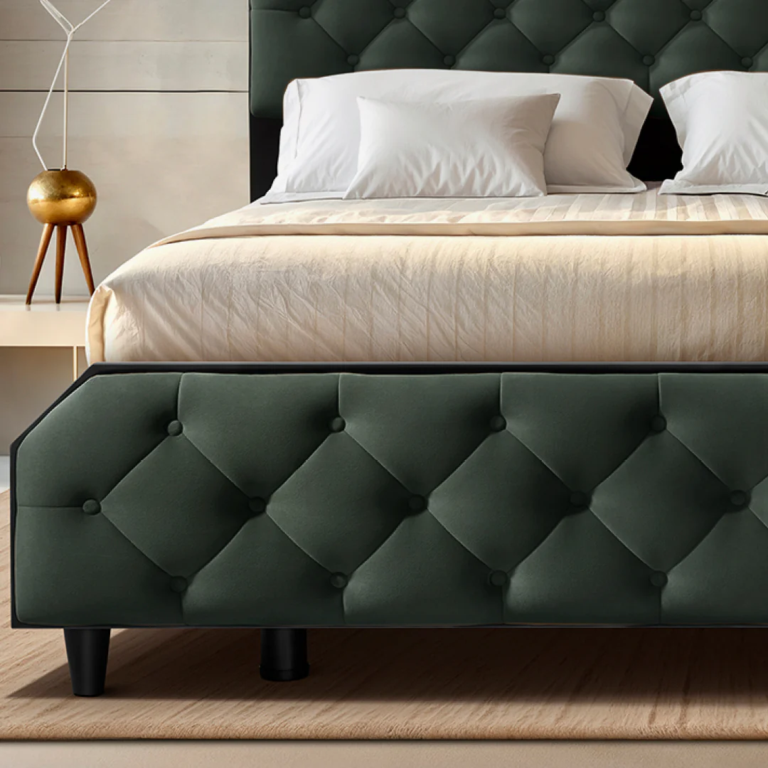 Wave Plus Adjustable Bed Serene Upholstered Bed (Green)+ Wave Kinect Reva Mattress 8"(20.3cm) - Image 3