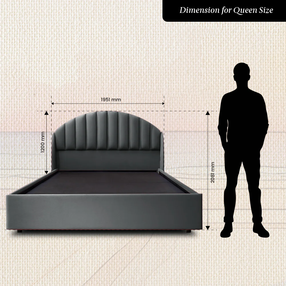 Wave Plus Adjustable Bed with Celeste Upholstered Bed and SuperGrid - Grey - Image 11