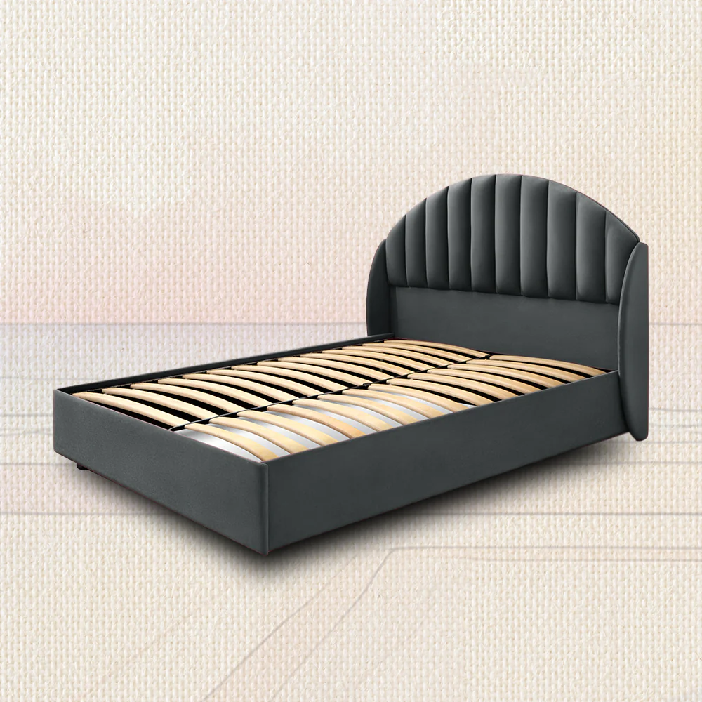 Wave Plus Adjustable Bed with Celeste Upholstered Bed and SuperGrid - Grey - Image 9