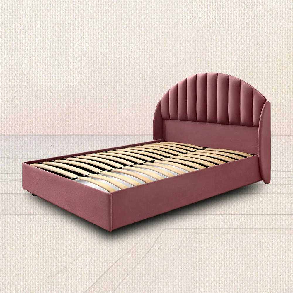 Wave Plus Adjustable Bed with Celeste Upholstered Bed and SuperGrid - Pink - Image 9