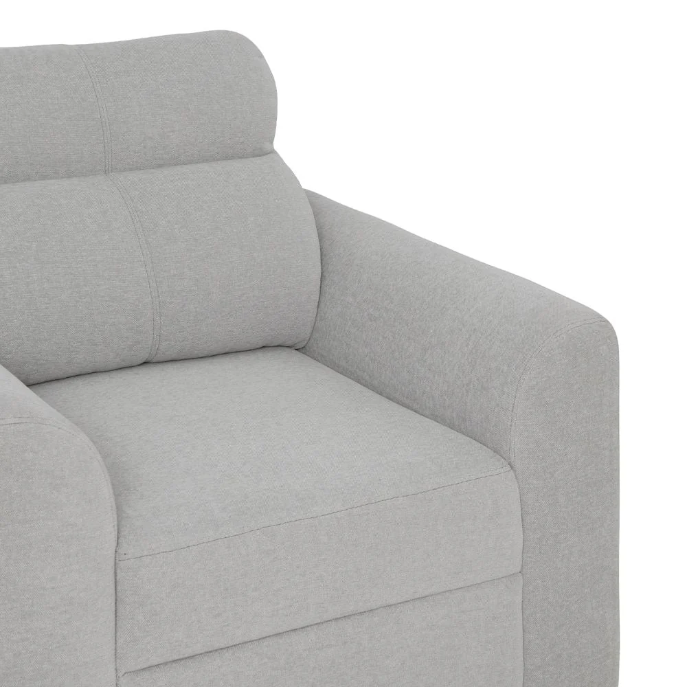 Zivo Plus Cloudy Gray Fabric Sofa Set 3 Seater Sofa with Lounger - Image 7