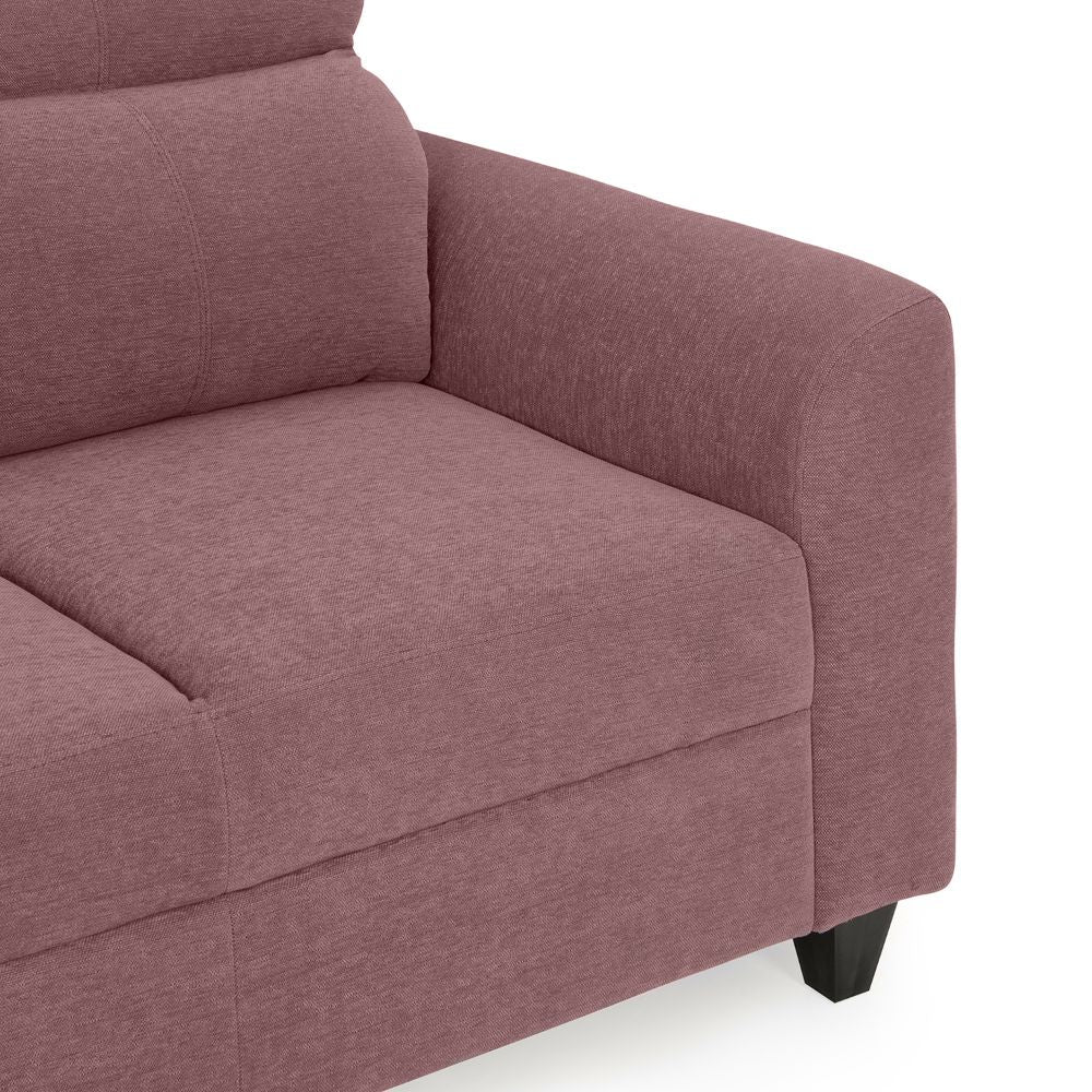 Zivo Plus Dusky Pink Fabric 2 Seater Sofa with Lounger - Image 9