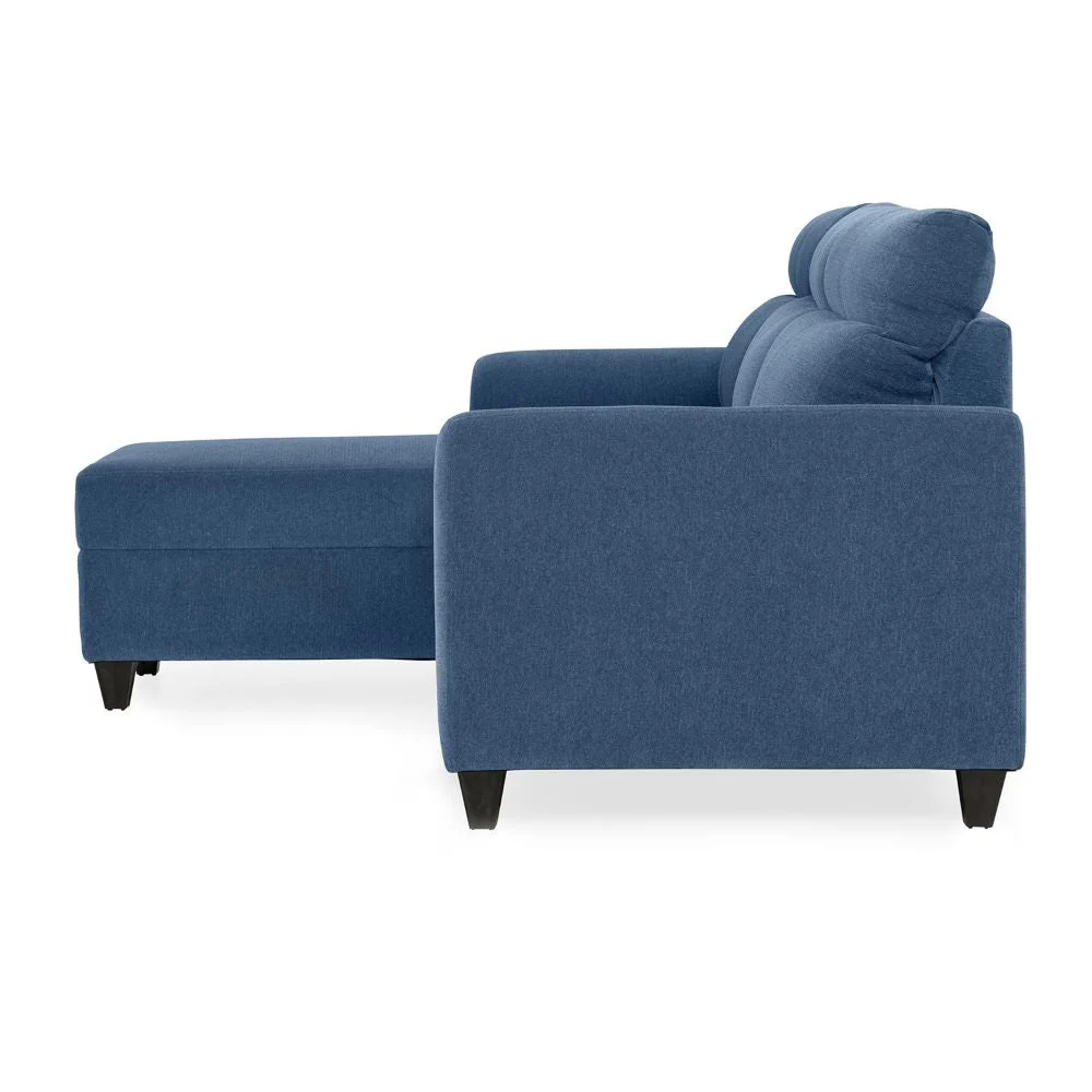 Zivo Plus Twilight Blue Fabric Sofa Set 3 Seater Sofa with Lounger - Image 4